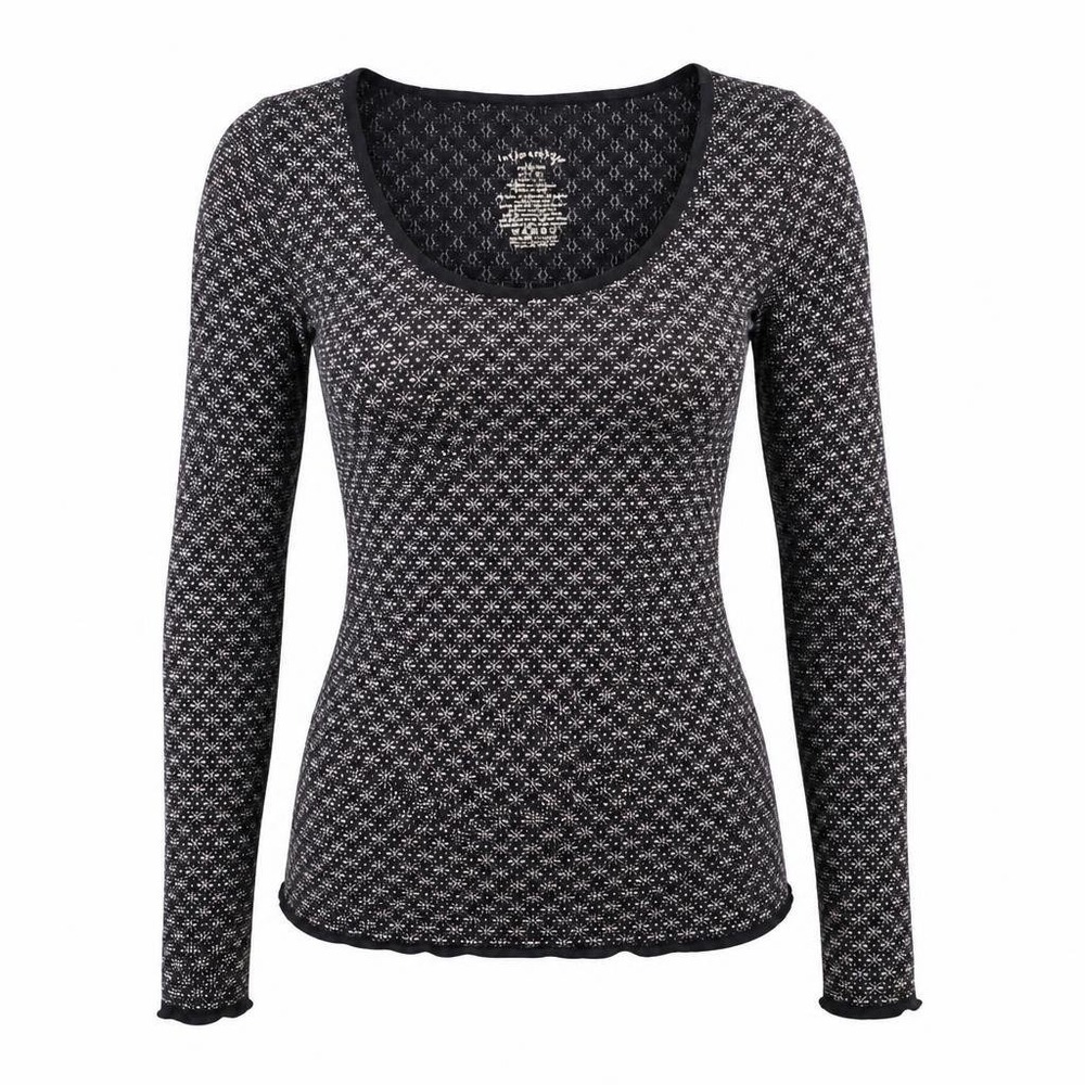 Free People Sweater Womens M Black Intimately FP Layering Stretch L/S Boho
